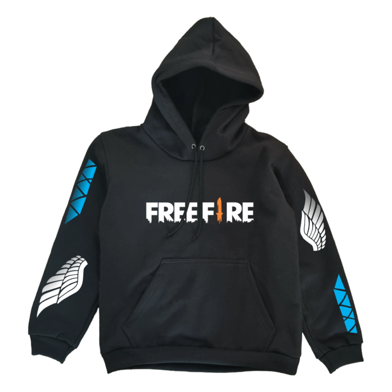 Canguro Hoodie en Felpa de Algodón Free Fire Angelical