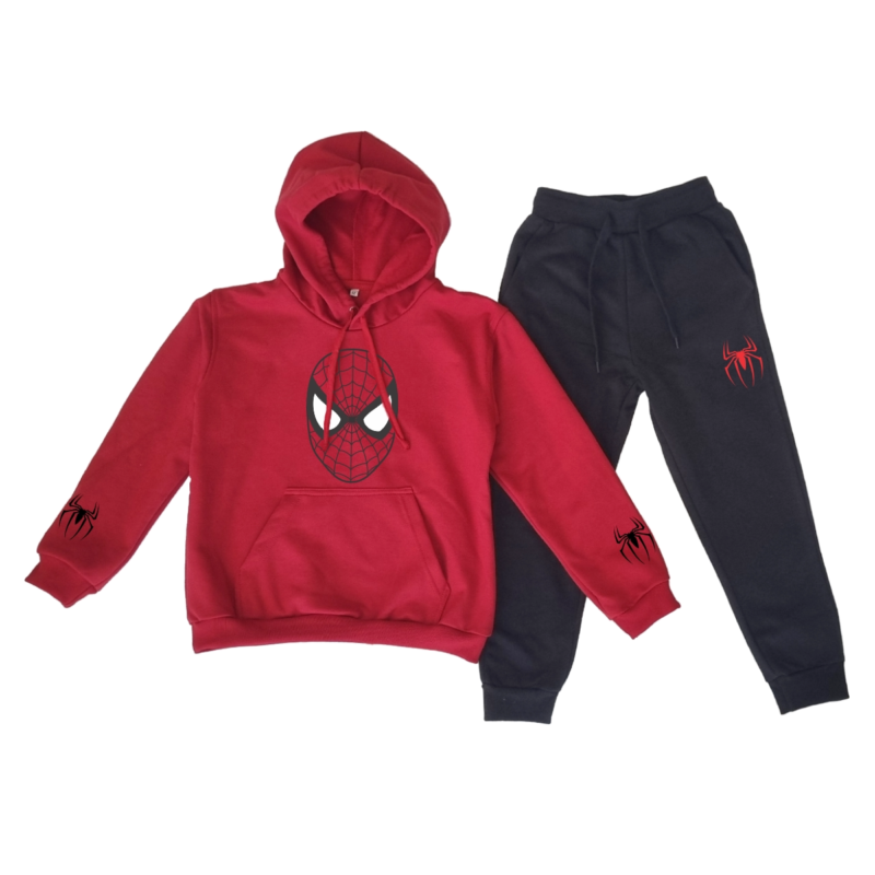Conjunto Deportivo en Felpa de Algodón Spiderman