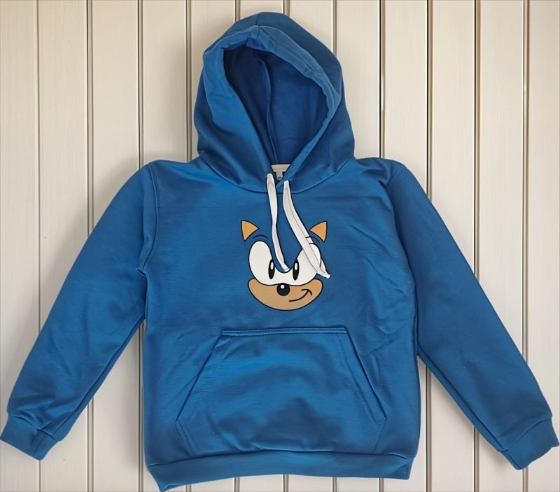 Buzo Hoodie Canguro Algodón Niños/as Sonic C/ Capucha